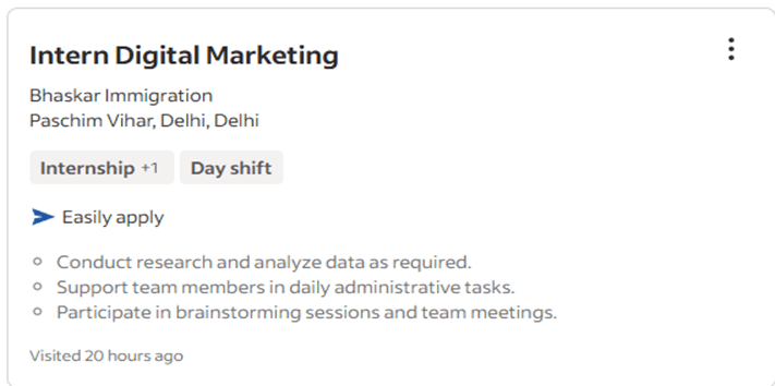 Job Opening Digital Marketing Academy